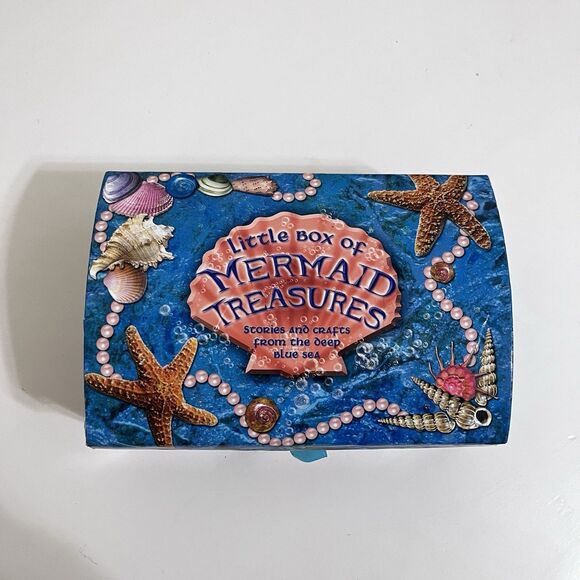 Barron's Little Box of Mermaid Treasures Treasure Chest Books Mermaid Doll Shell - Picture 2 of 16